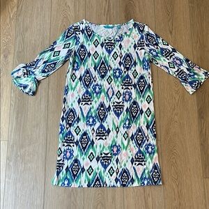 Tori Richard Colorful Geometric Print Dress new with tag